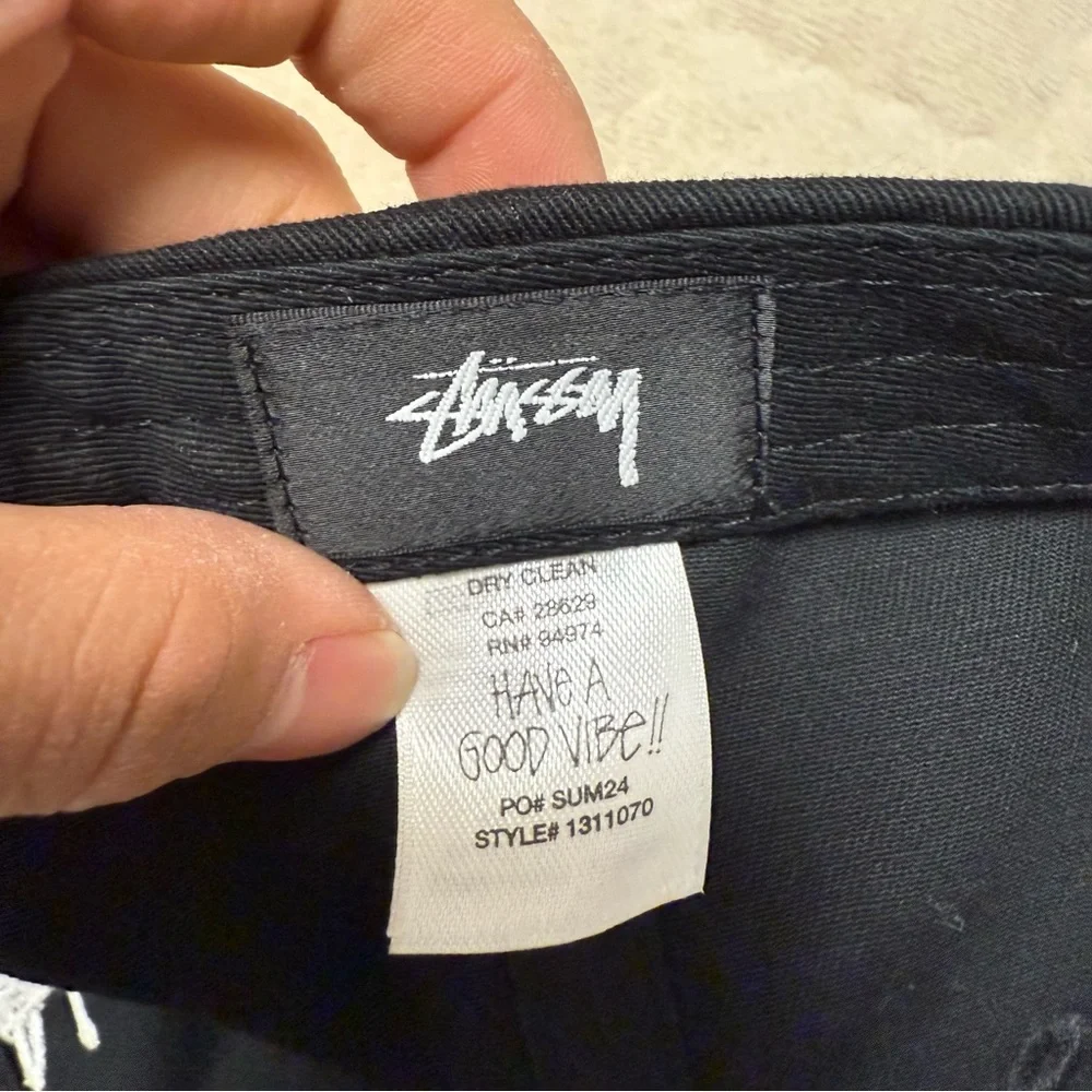 SS24 Stussy basic logo Daily cap in black